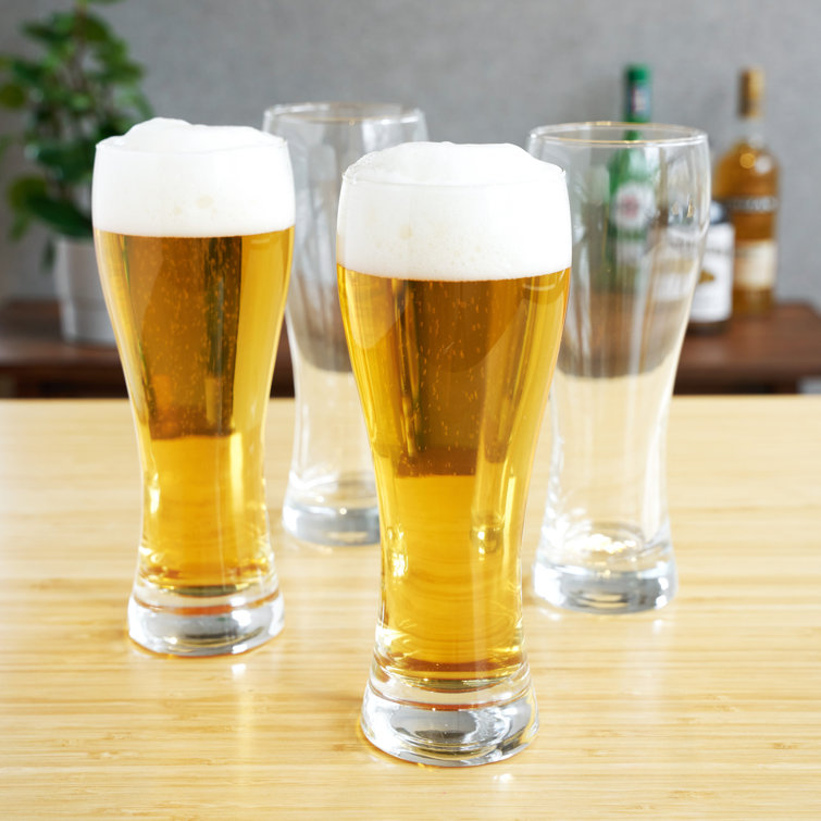 Clear 23 oz Large Wheat and Pilsner Beer Glass Set