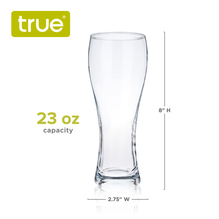 Clear 23 oz Large Wheat and Pilsner Beer Glass Set