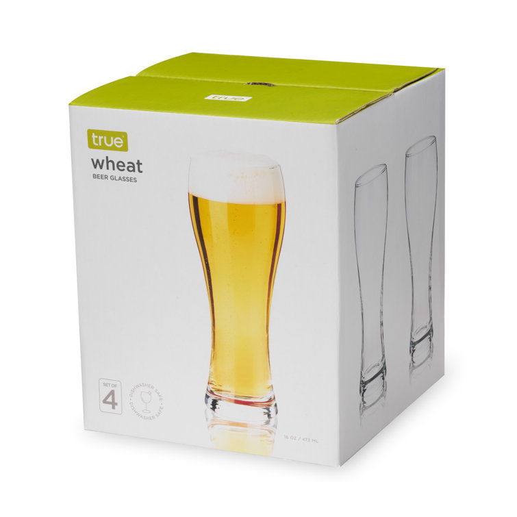 Clear 23 oz Large Wheat and Pilsner Beer Glass Set
