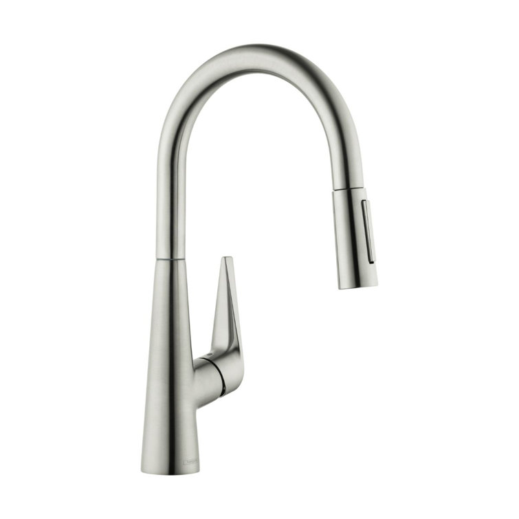 Stainless Steel Pull-Down Single Handle Kitchen Faucet with Magnetic Docking