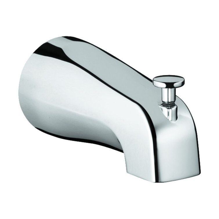 Chrome Wall Mounted Tub Spout with Diverter