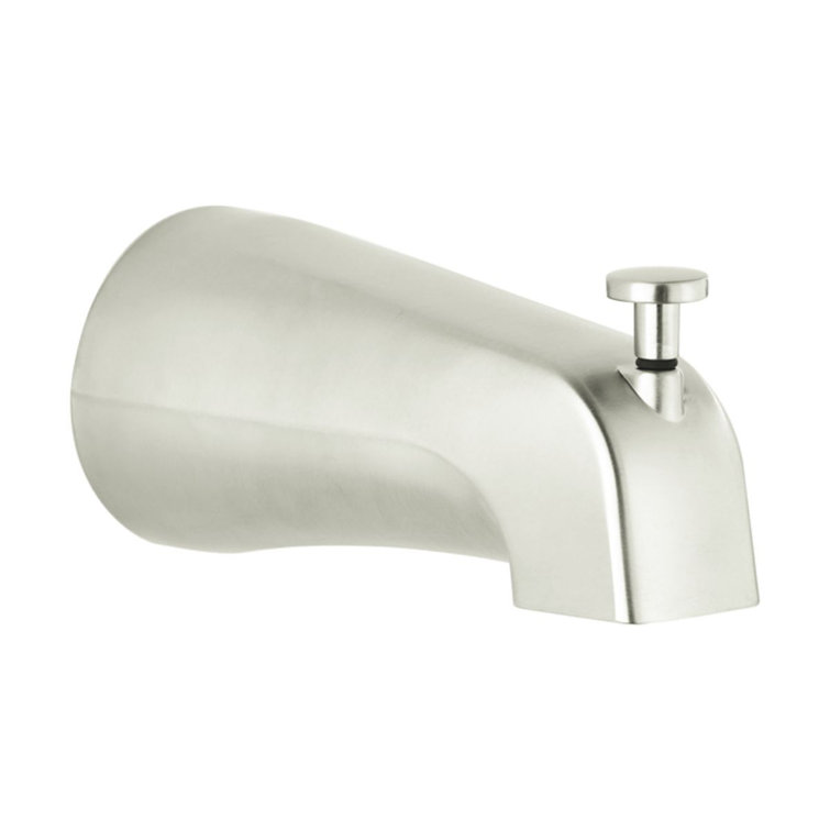Brushed Nickel Wall Mounted Tub Spout with Diverter