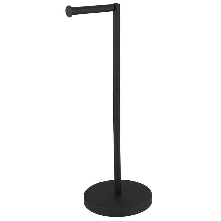 Matte Black Stainless Steel Freestanding Toilet Paper Holder