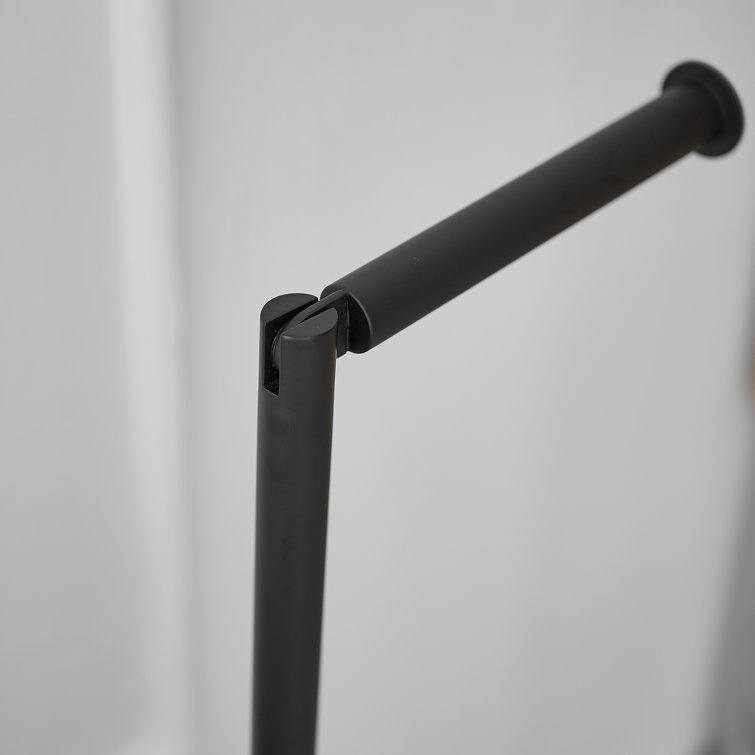 Matte Black Stainless Steel Freestanding Toilet Paper Holder