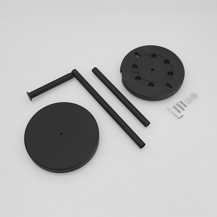 Matte Black Stainless Steel Freestanding Toilet Paper Holder