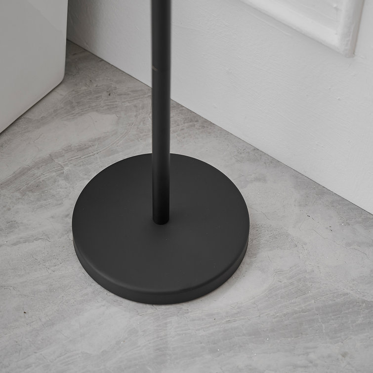 Matte Black Stainless Steel Freestanding Toilet Paper Holder