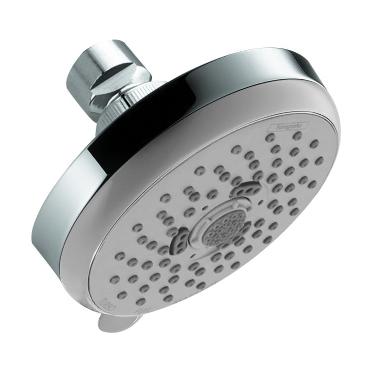 Chrome 4-Inch Multi-Function Wall Mounted Showerhead