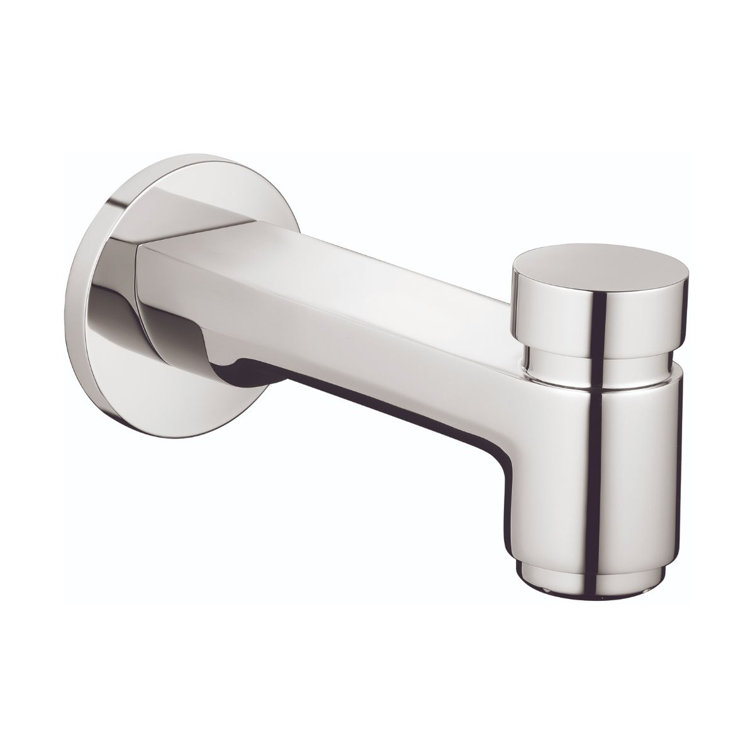 Chrome Wall Mounted Tub Spout with Diverter