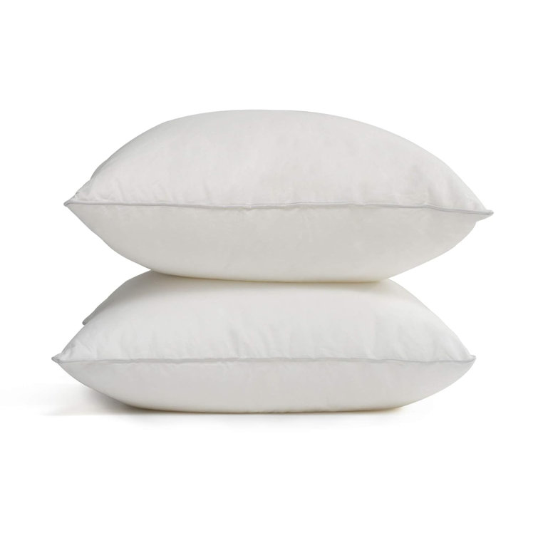 White Cotton Square Reversible Pillow Inserts, 22" x 22" (Set of 2)