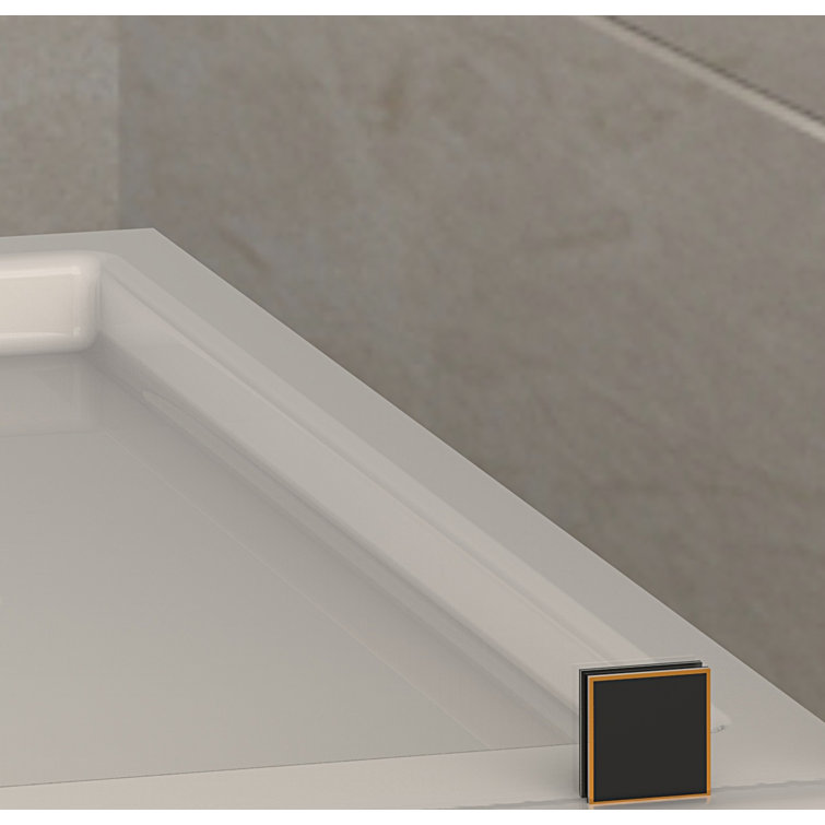 Langham 48" Bronze Frameless Sliding Shower Door