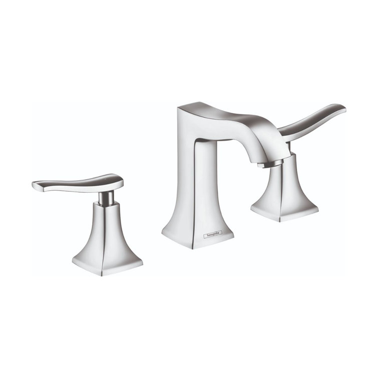 Polished Nickel Brass Widespread Bathroom Faucet with Dual Handles