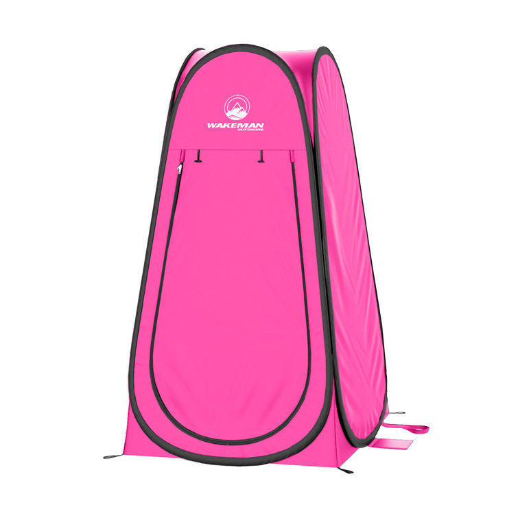 Pink Polyester Pop Up Privacy Tent with Carry Bag