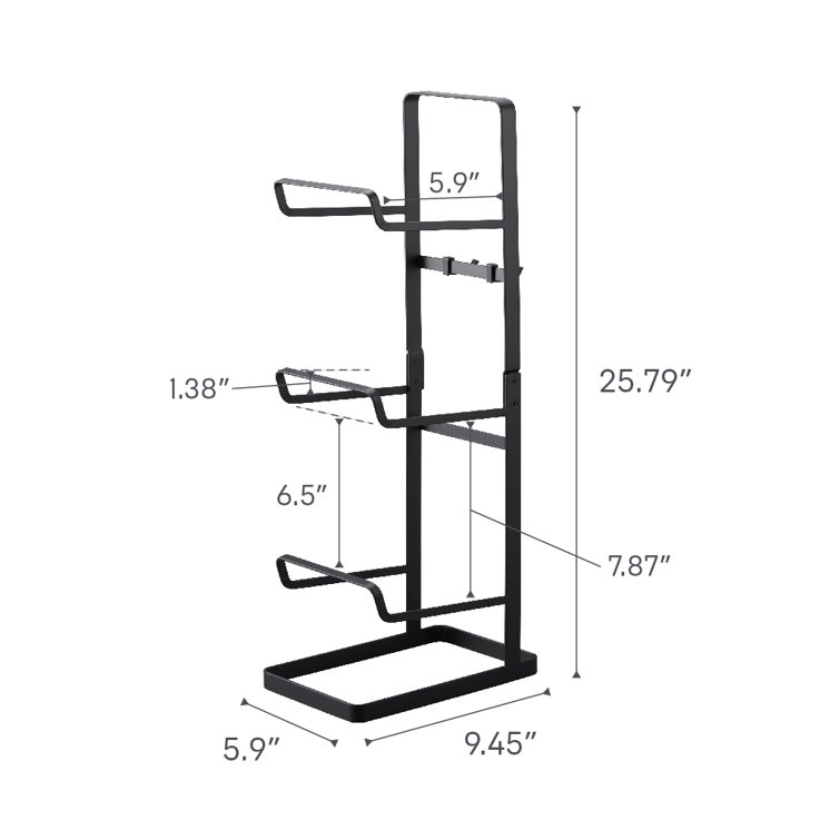 Yamazaki Home Fitness Equipment Storage Rack, Steel