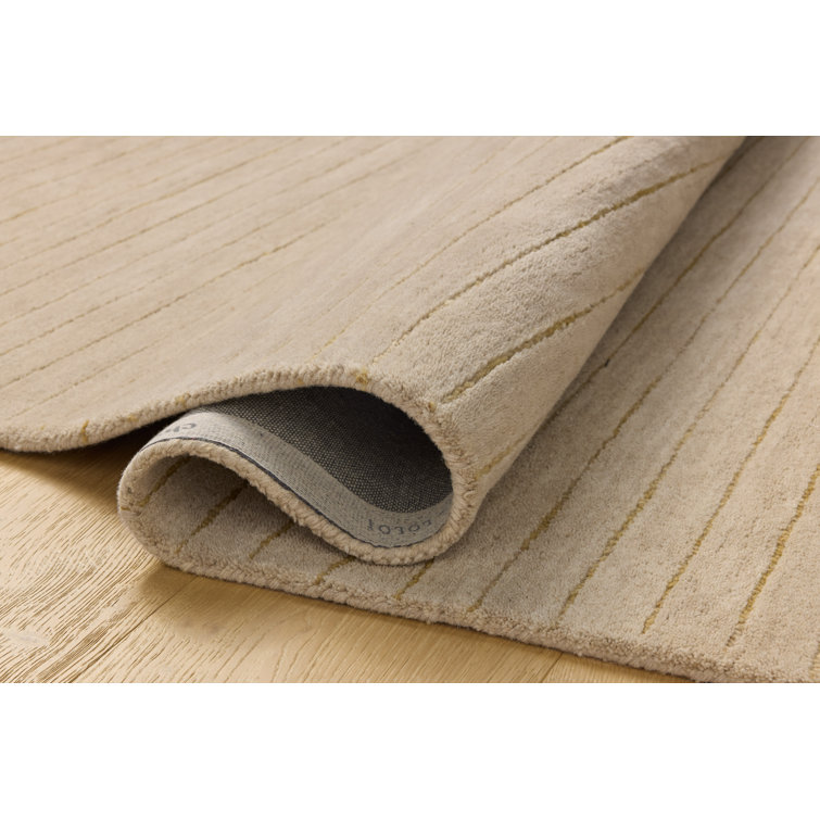 Henry Beige and Wheat Hand-Tufted Wool Area Rug 7'-9" x 9'-9"