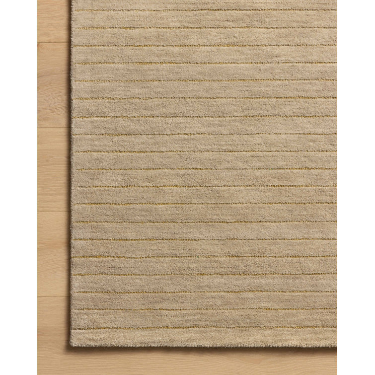Henry Beige and Wheat Hand-Tufted Wool Area Rug 7'-9" x 9'-9"