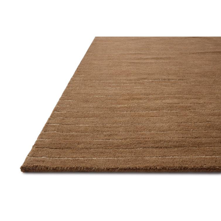 Henry Rust and Natural Wool Striped Runner Rug