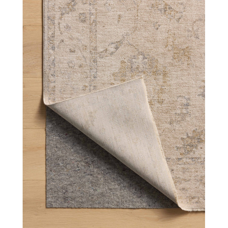 Louisa Oatmeal Slate Synthetic Rectangular Area Rug 7'10" x 10'