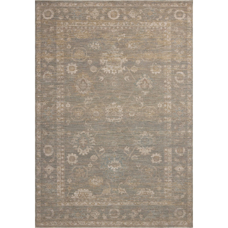 Lagoon Ivory Wool and Synthetic Easy Care Area Rug 5.3x7.6