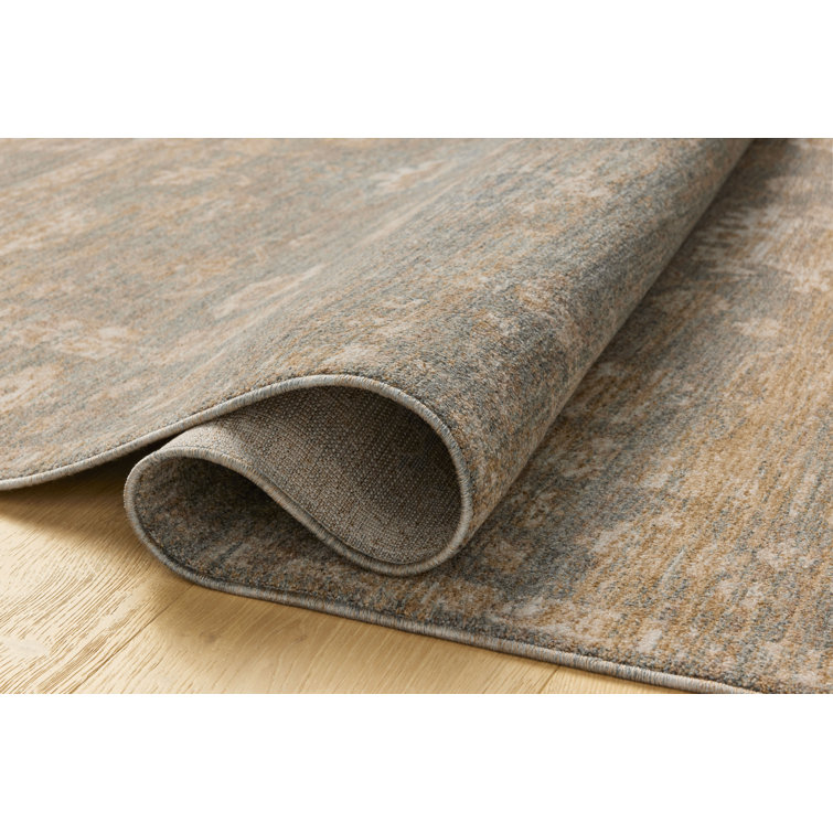 Lagoon Ivory Wool and Synthetic Easy Care Area Rug 5.3x7.6