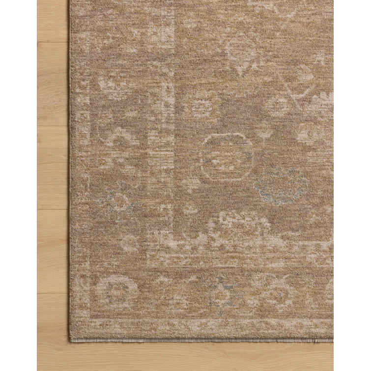 Louisa Taupe and Gold Wool Runner Rug
