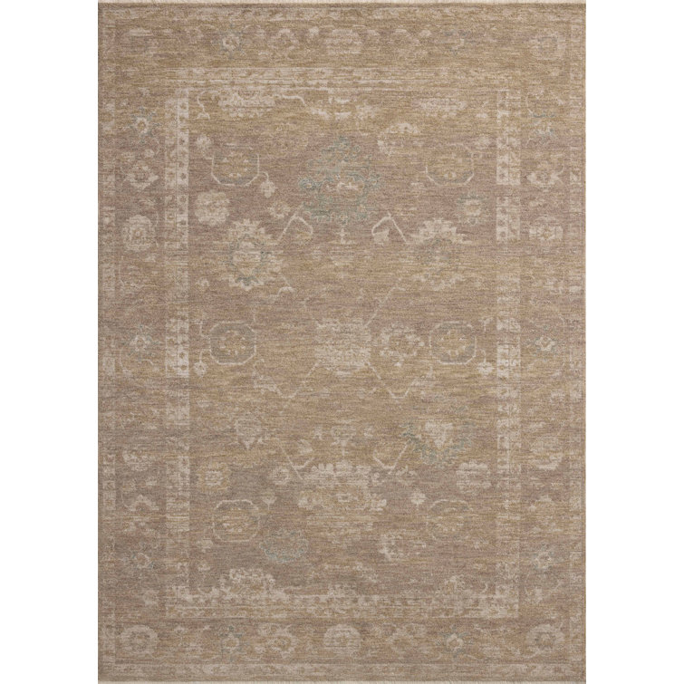 Louisa Taupe and Gold Wool Runner Rug