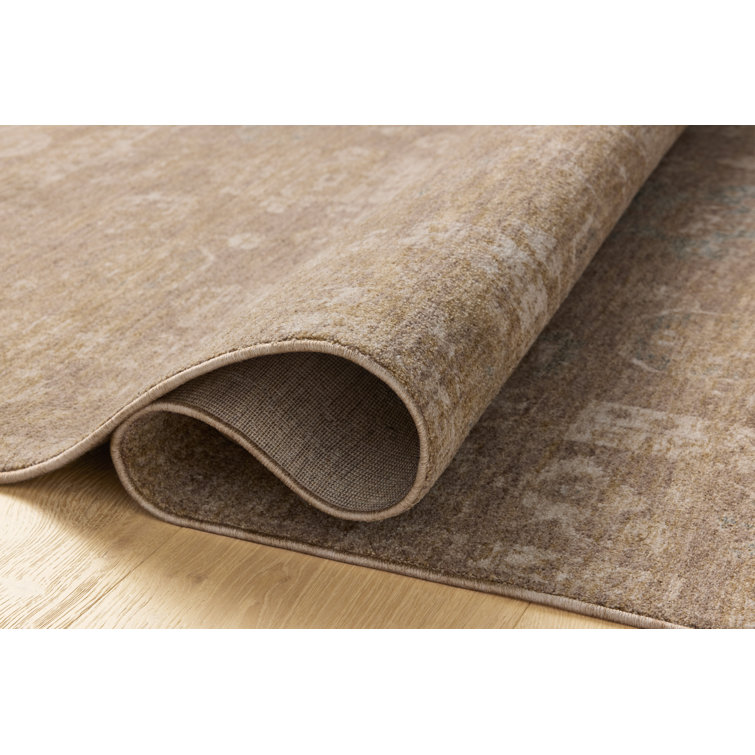 Louisa Taupe and Gold Wool Runner Rug