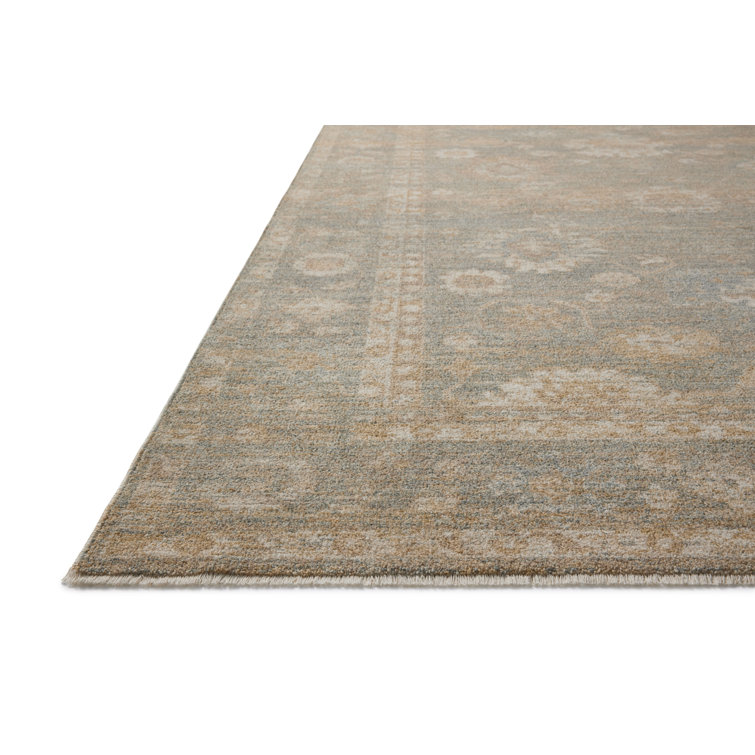 Lagoon Ivory Wool and Synthetic Easy Care Area Rug 5.3x7.6