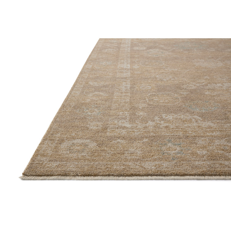 Louisa Taupe and Gold Wool Runner Rug