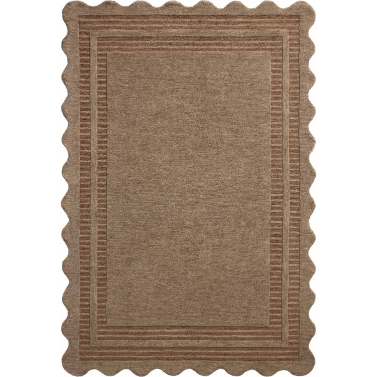 Scottie Mocha and Clay Hand-Tufted Wool Area Rug 3'-6" x 5'-6"