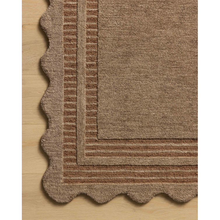 Scottie Mocha and Clay Hand-Tufted Wool Area Rug 3'-6" x 5'-6"