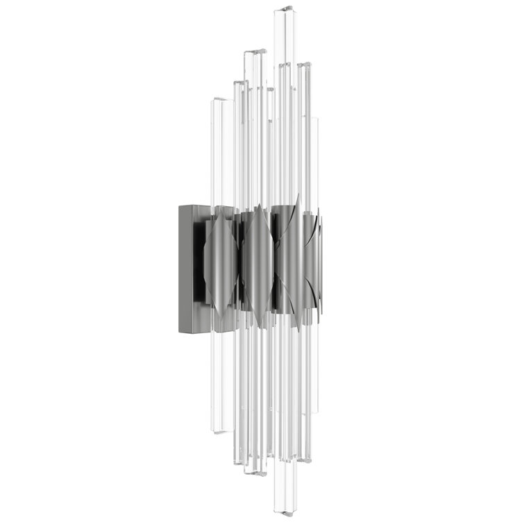 Glacier Avenue 22" Dimmable Nickel Wall Sconce