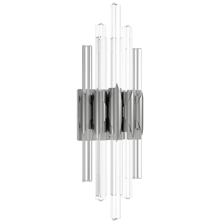 Glacier Avenue 22" Dimmable Nickel Wall Sconce