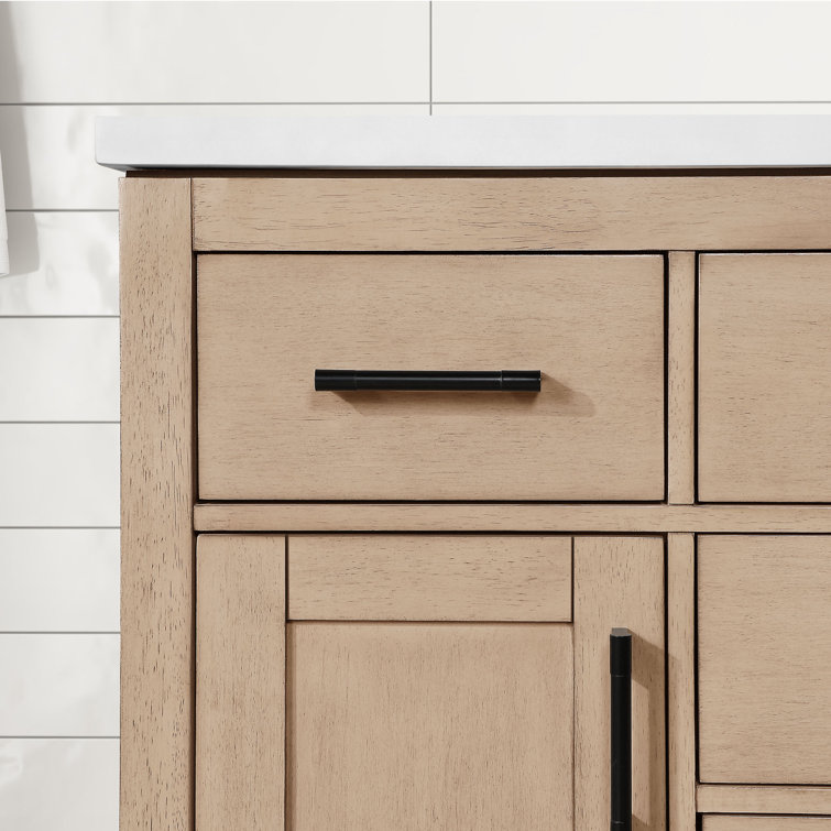 Bailey 42" Sahara Birch Freestanding Bathroom Vanity with Ceramic Sink