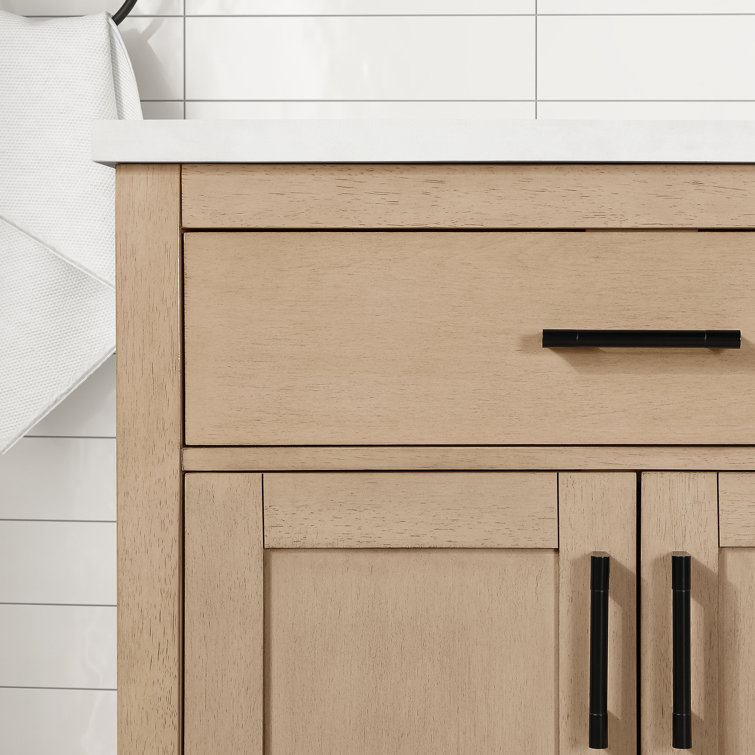 Bailey 30" Sahara Birch Vanity with White Quartz Top