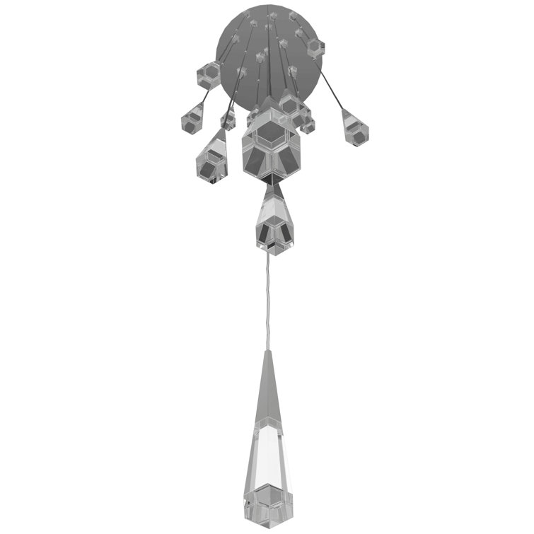 Avalon Crystal Cascade LED Chandelier in Polished Chrome