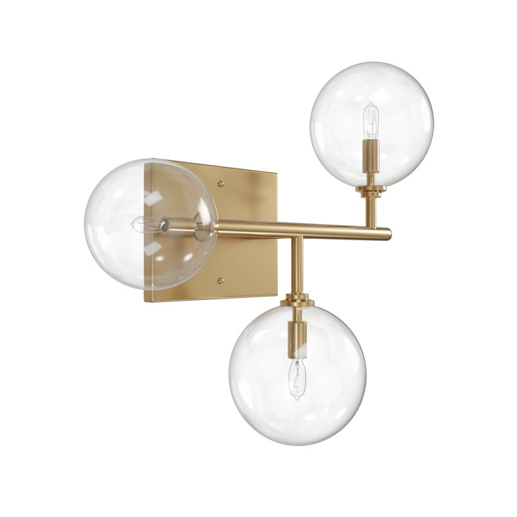 Delilah Brass Dimmable Direct Wired Electric Sconce