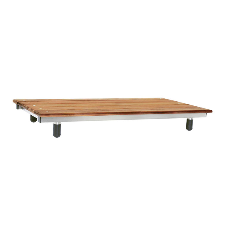 Adjustable Teak Wood Spa Tub Seat with Stainless Steel Frame
