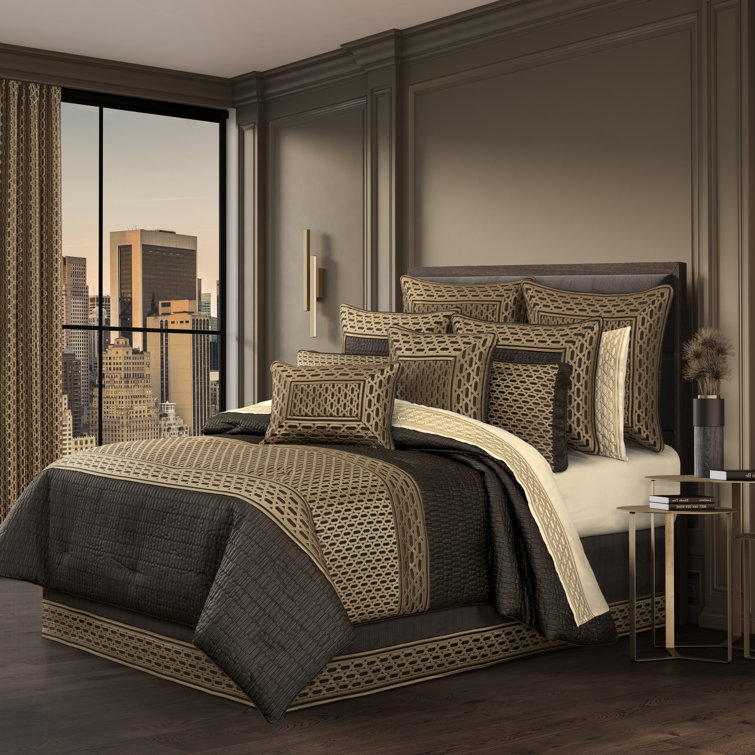 Bronze King 4-Piece Embossed Comforter Set
