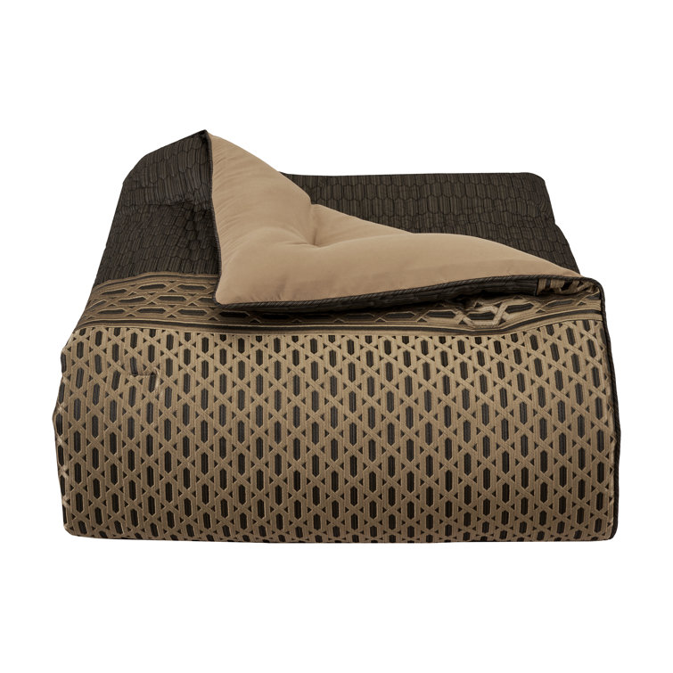 Bronze King 4-Piece Embossed Comforter Set