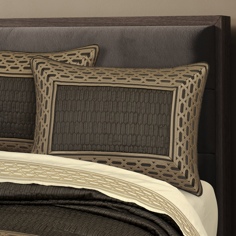Bronze King 4-Piece Embossed Comforter Set