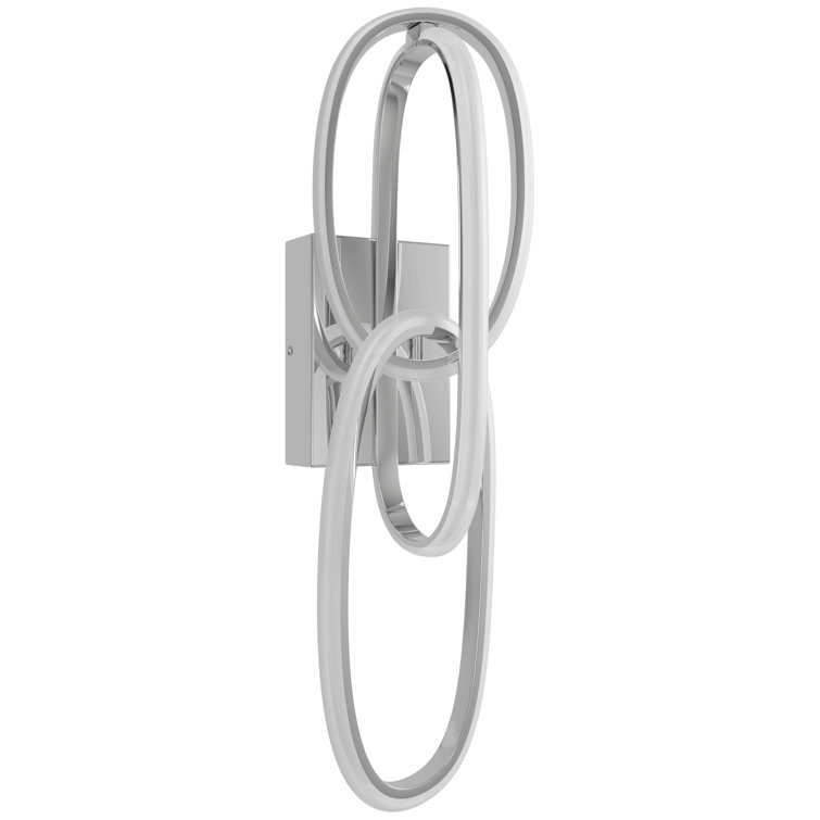Chrome 22" Dimmable Direct Wired LED Sconce