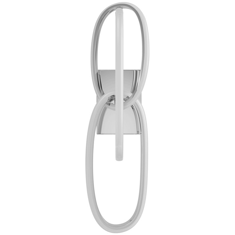 Chrome 22" Dimmable Direct Wired LED Sconce
