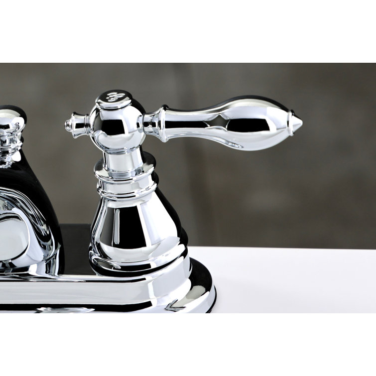 Polished Chrome Victorian Style 4" Centerset Bathroom Faucet