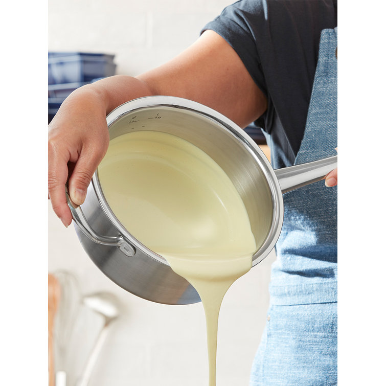 1.5-Quart Stainless Steel 5-Ply Saucepan with Lid