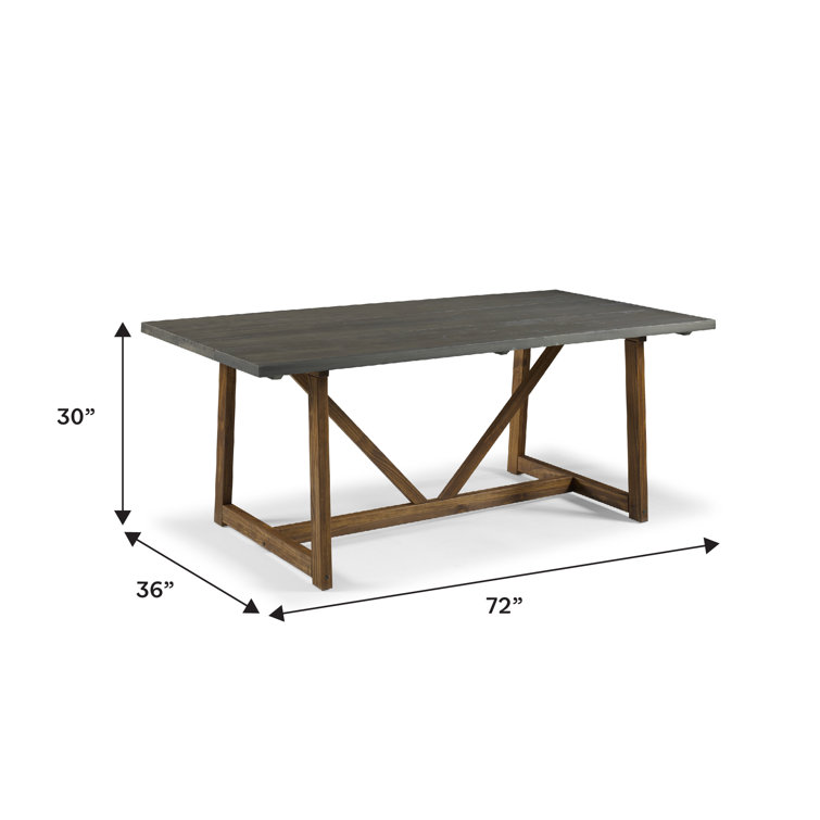Farmhouse Haven 72" Reclaimed Pine Wood Rustic Dining Table
