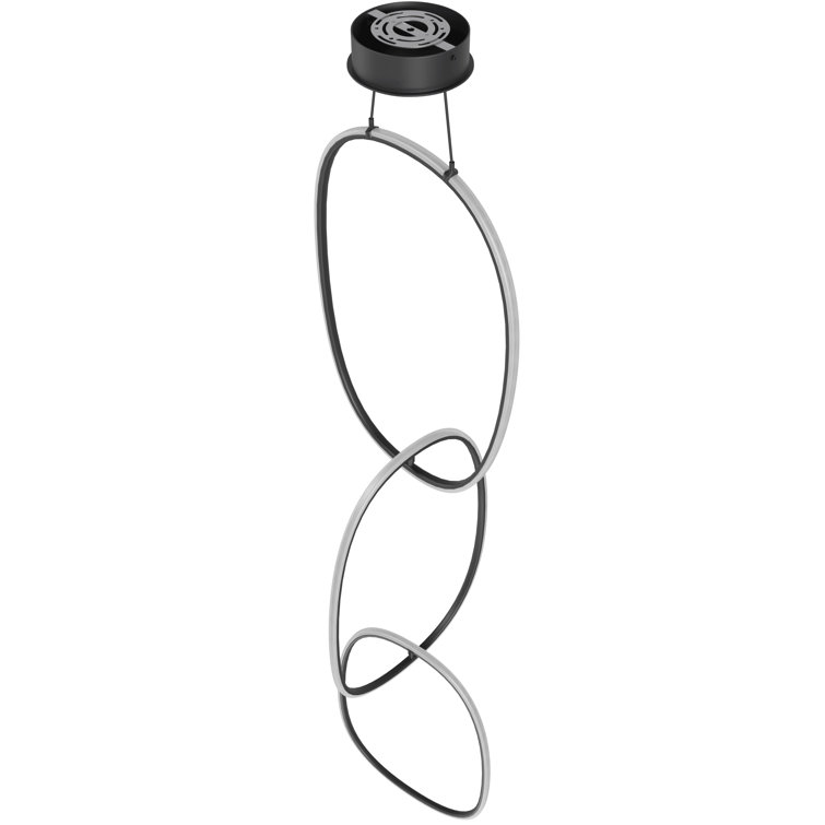 Black Aluminum 124" LED Pendant Light