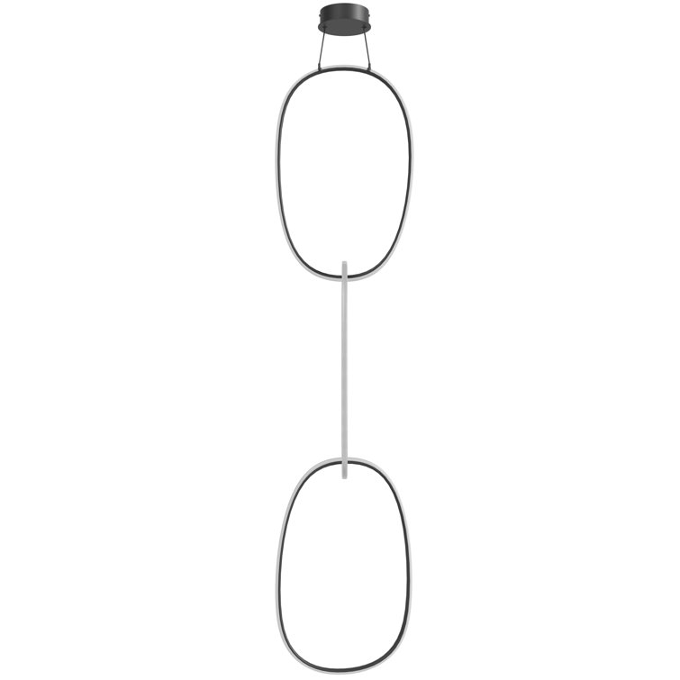 Black Aluminum 124" LED Pendant Light