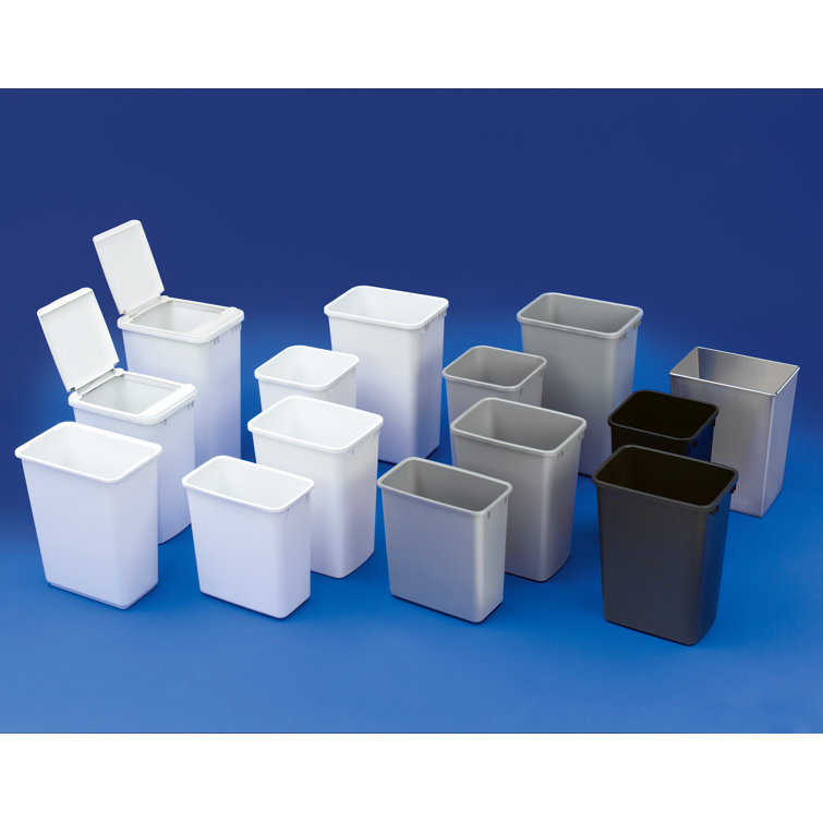 White 27 Quart Polymer Replacement Trash Container