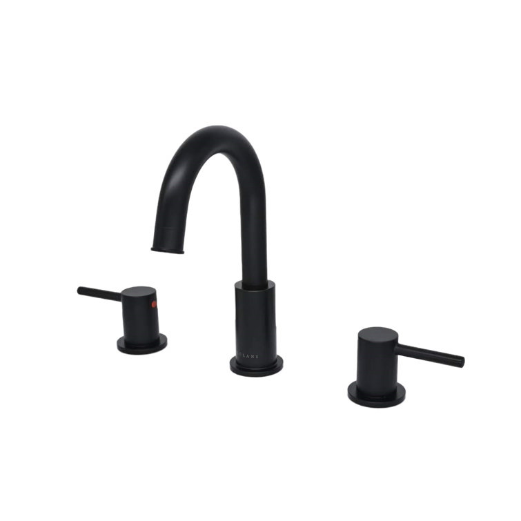 St. Lucia Matte Black 8" Widespread Bathroom Faucet
