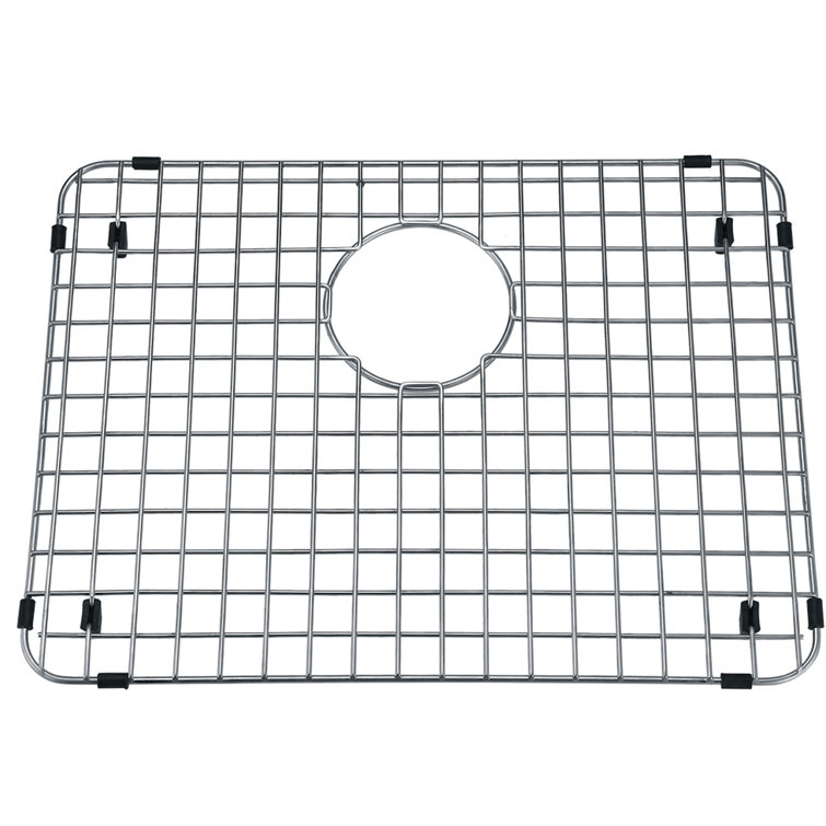 Rectangular Silver Stainless Steel Sink Bottom Grid